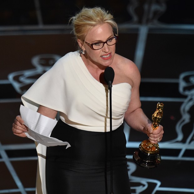 No Oscar, atriz Patrícia Arquette defende salários iguais para as mulheres